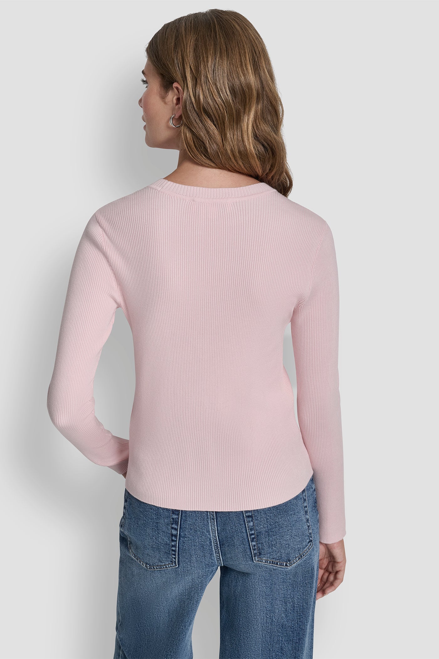 LONG SLEEVE LOGO TRIM SWEATER