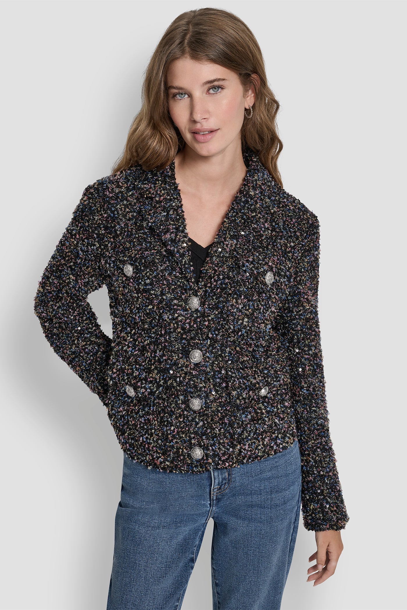 BUTTON FRONT JACKET WITH UTILITY POCKETS
