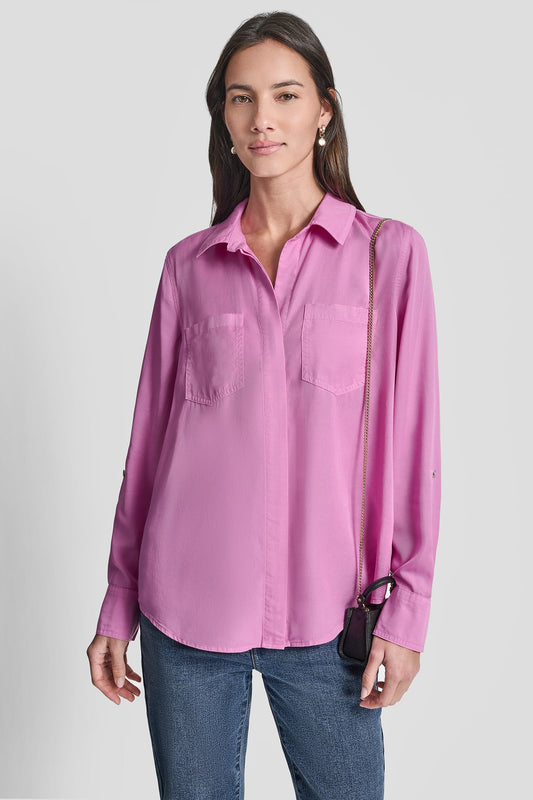 SPLIT BACK BUTTON FRONT WITH ROLL TAB