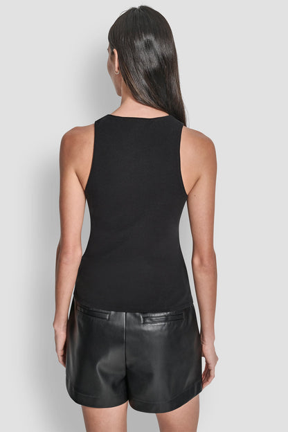 RHINESTONE OMBRE EMBELLISHED TANK