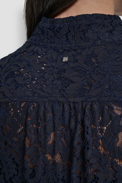 LACE PUFF SLEEVE SHIRT