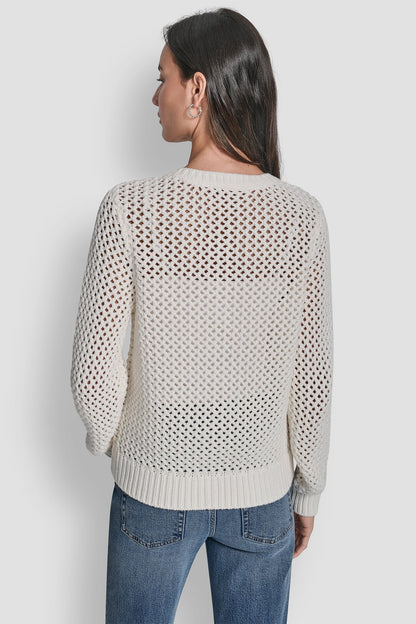 TEXTURED BUTTON FRONT SWEATER JACKET