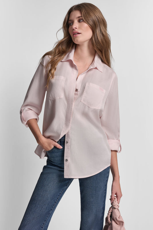 SPLIT BACK BUTTON FRONT WITH ROLL TAB