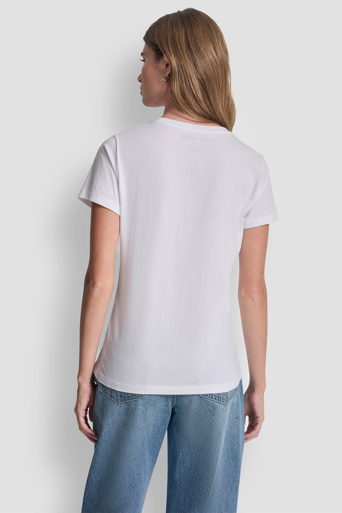 DKNY STACKED EYELET LOGO TEE