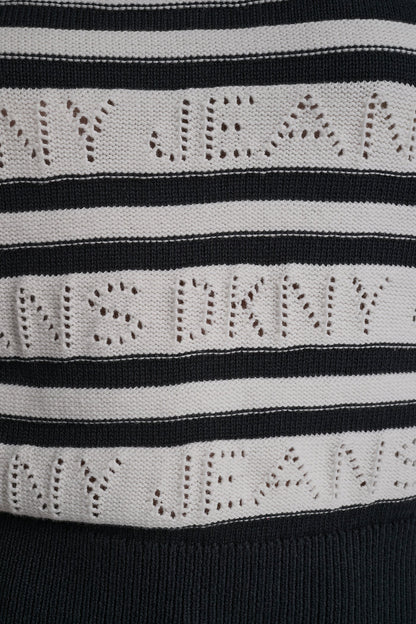 LOGO POINTELLE STRIPED SWEATER