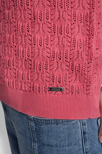 LACE POINTELLE STITCH SWEATER
