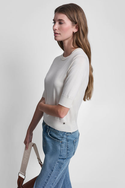 ELBOW SLEEVE CREW NECK SWEATER