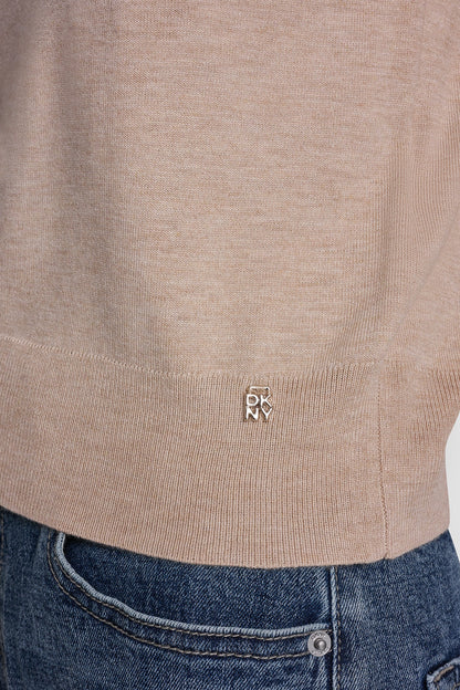ELBOW SLEEVE CREW NECK SWEATER
