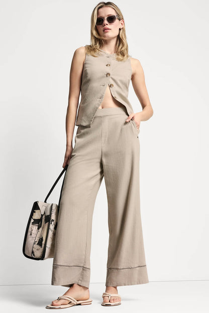 LINEN-BLEND PANT
