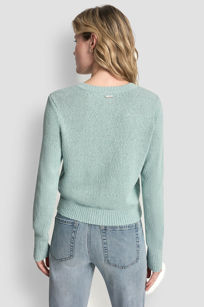 CREW NECK CARDIGAN WITH PATCH POCKETS