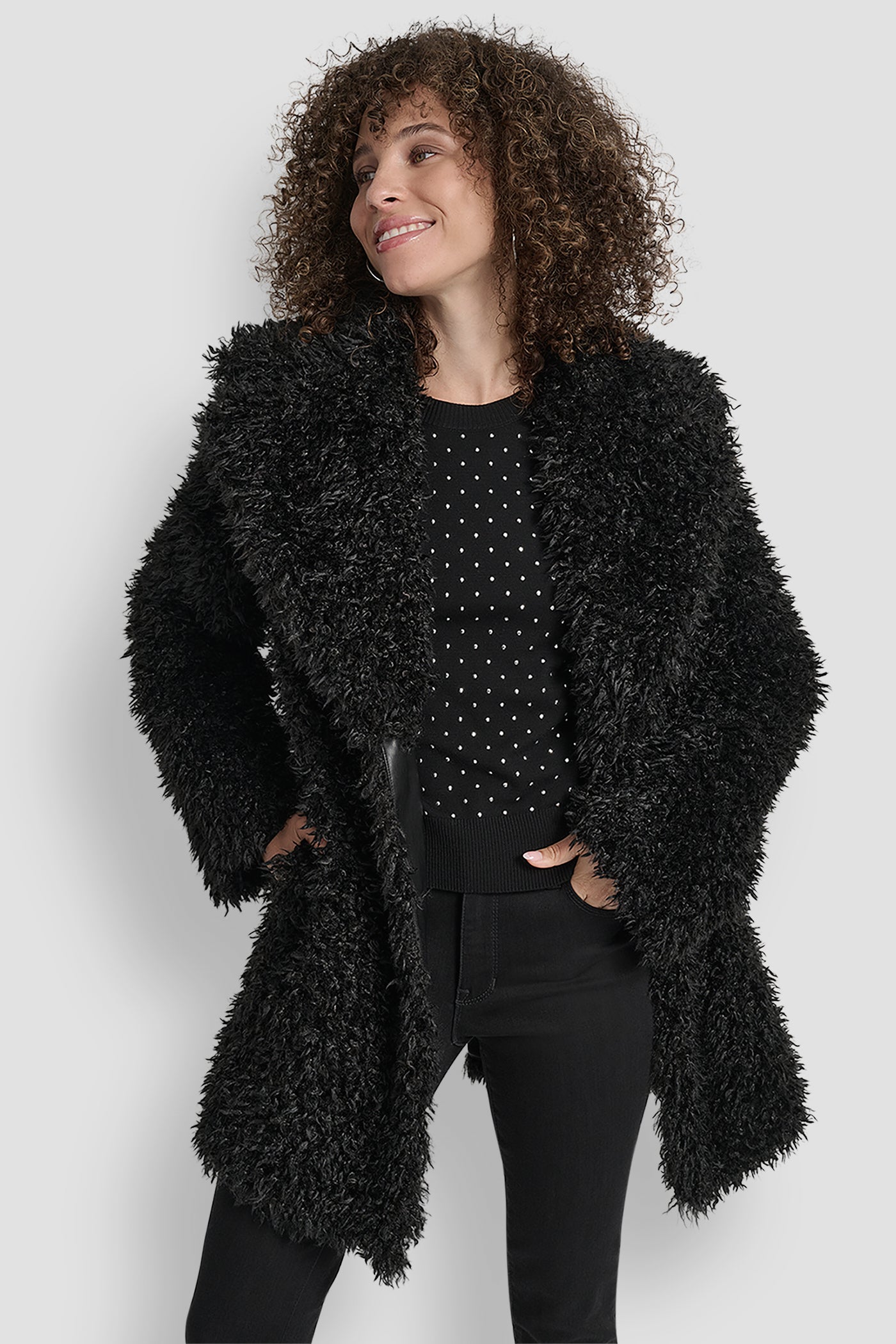 FAUX TEDDY FUR JACKET