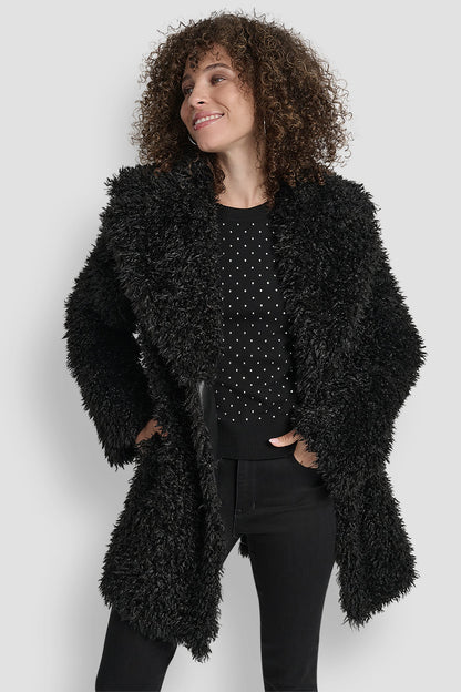 FAUX TEDDY FUR JACKET