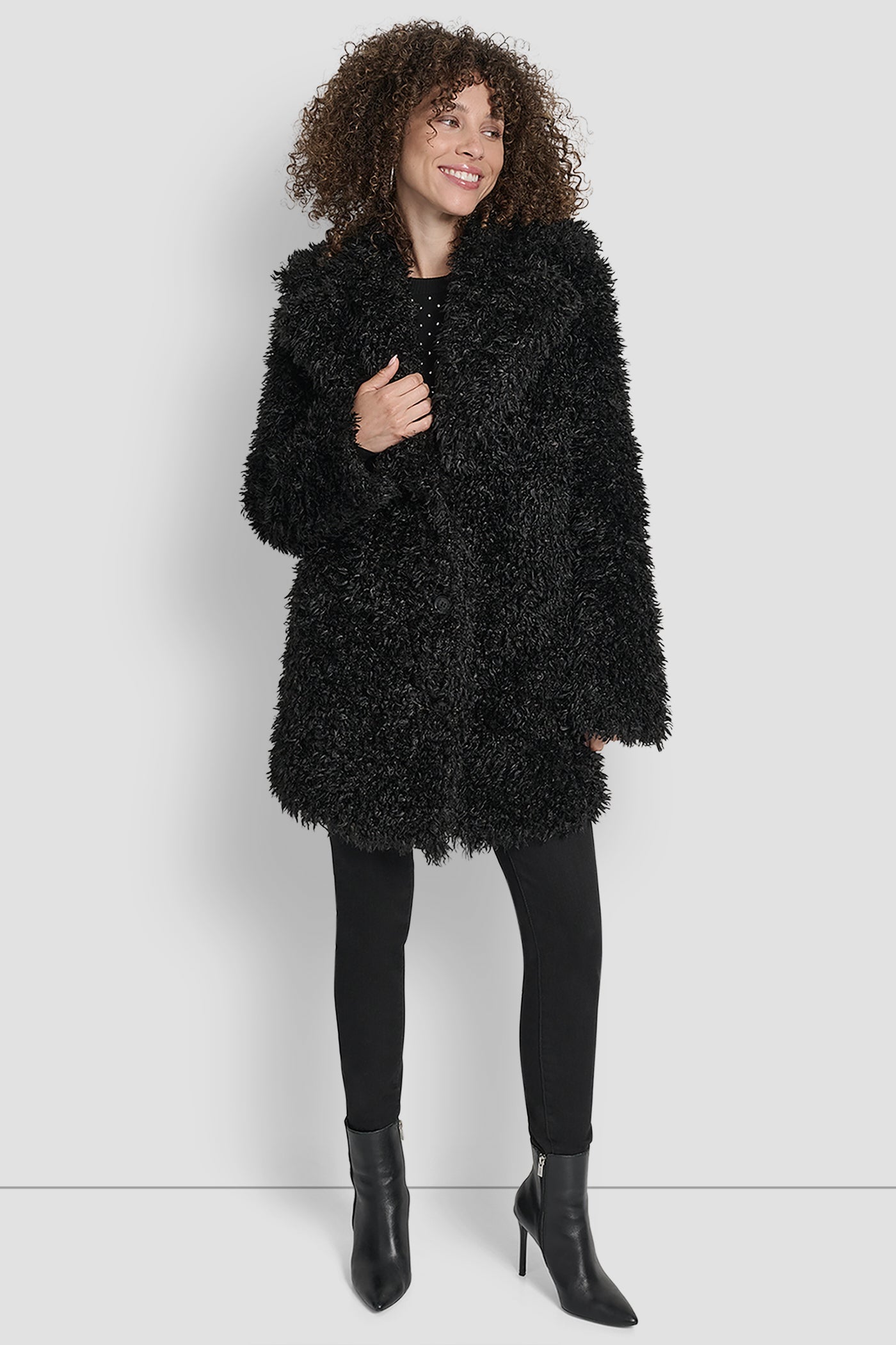FAUX TEDDY FUR JACKET
