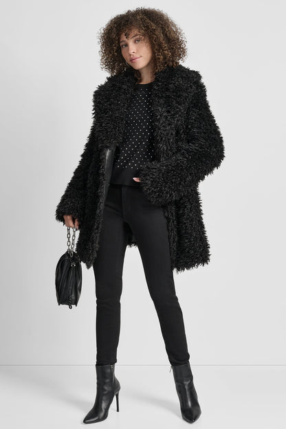 FAUX TEDDY FUR JACKET