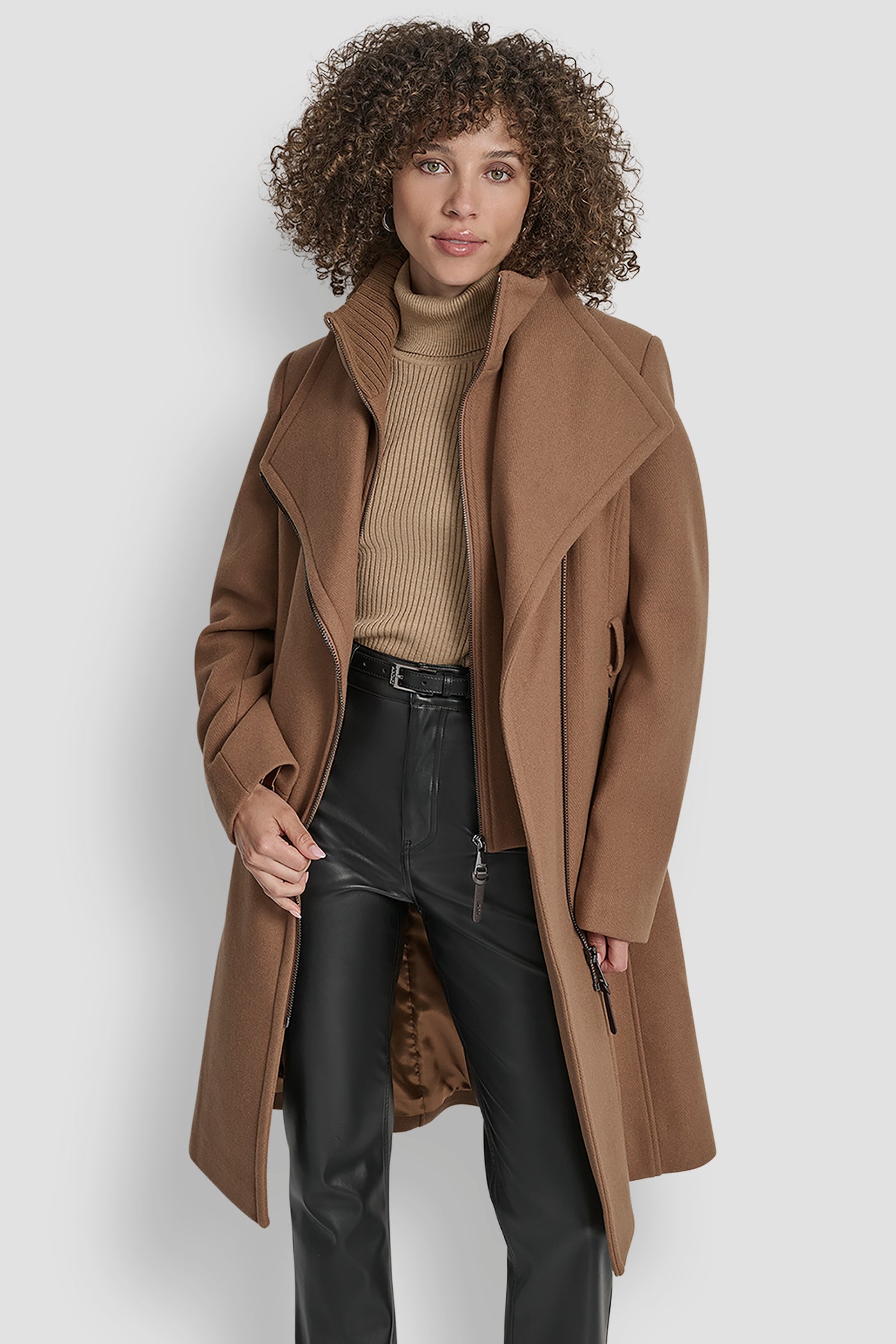 WOOL WRAP JACKET WITH INSERT