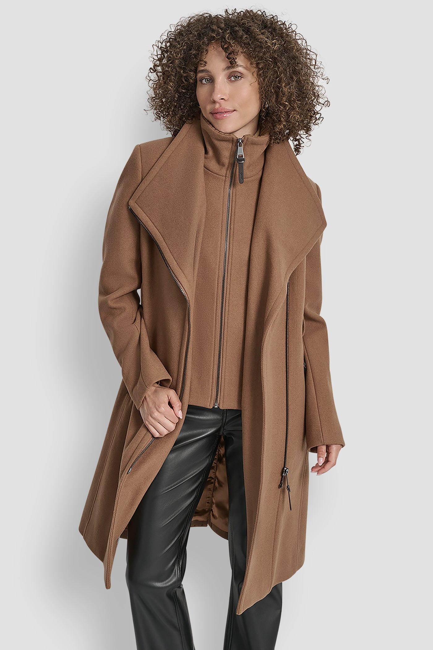 WOOL WRAP JACKET WITH INSERT