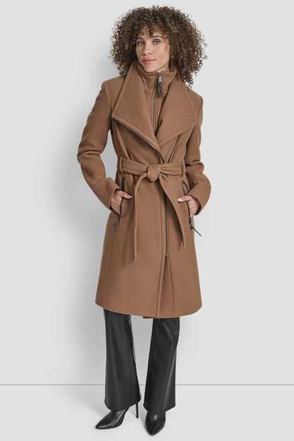 WOOL WRAP JACKET WITH INSERT