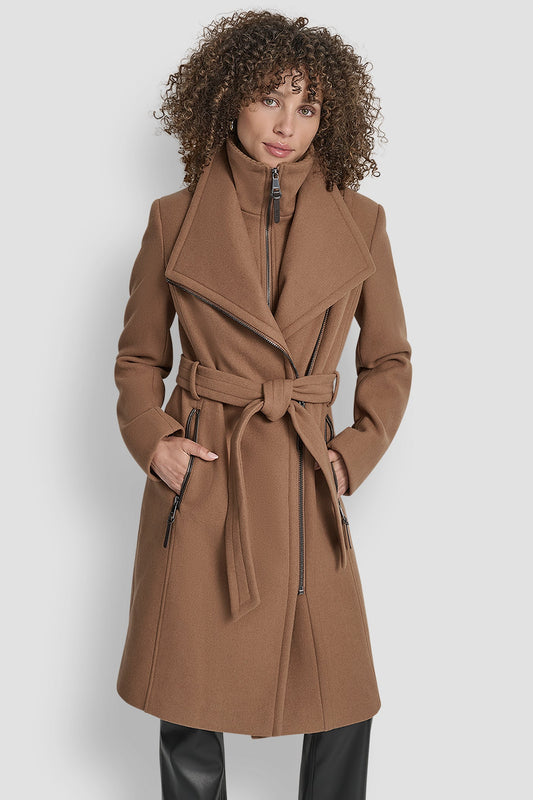 WOOL WRAP JACKET WITH INSERT