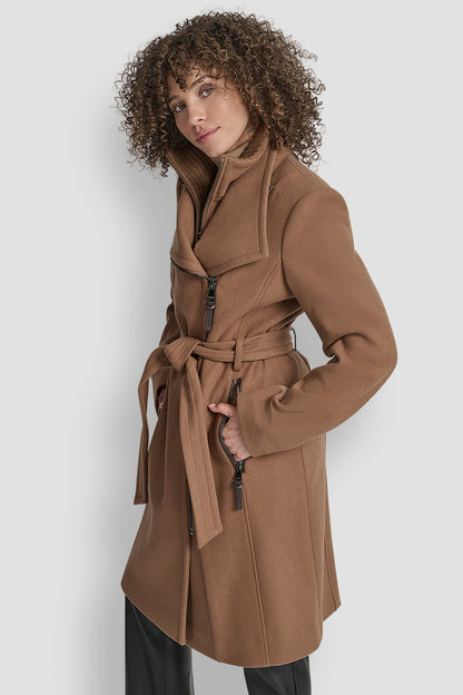 WOOL WRAP JACKET WITH INSERT