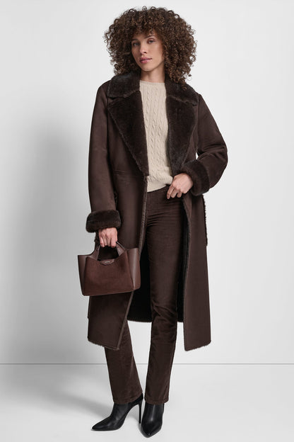 BELTED FAUX SHERLING