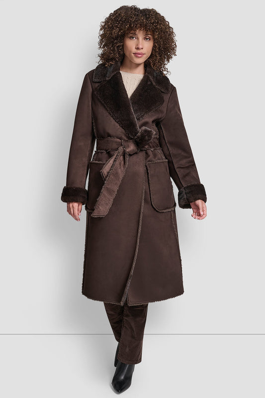 BELTED FAUX SHERLING
