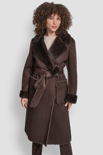 BELTED FAUX SHERLING