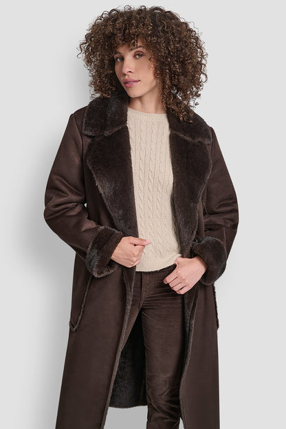 BELTED FAUX SHERLING