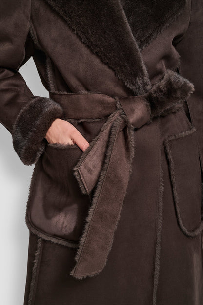 BELTED FAUX SHERLING