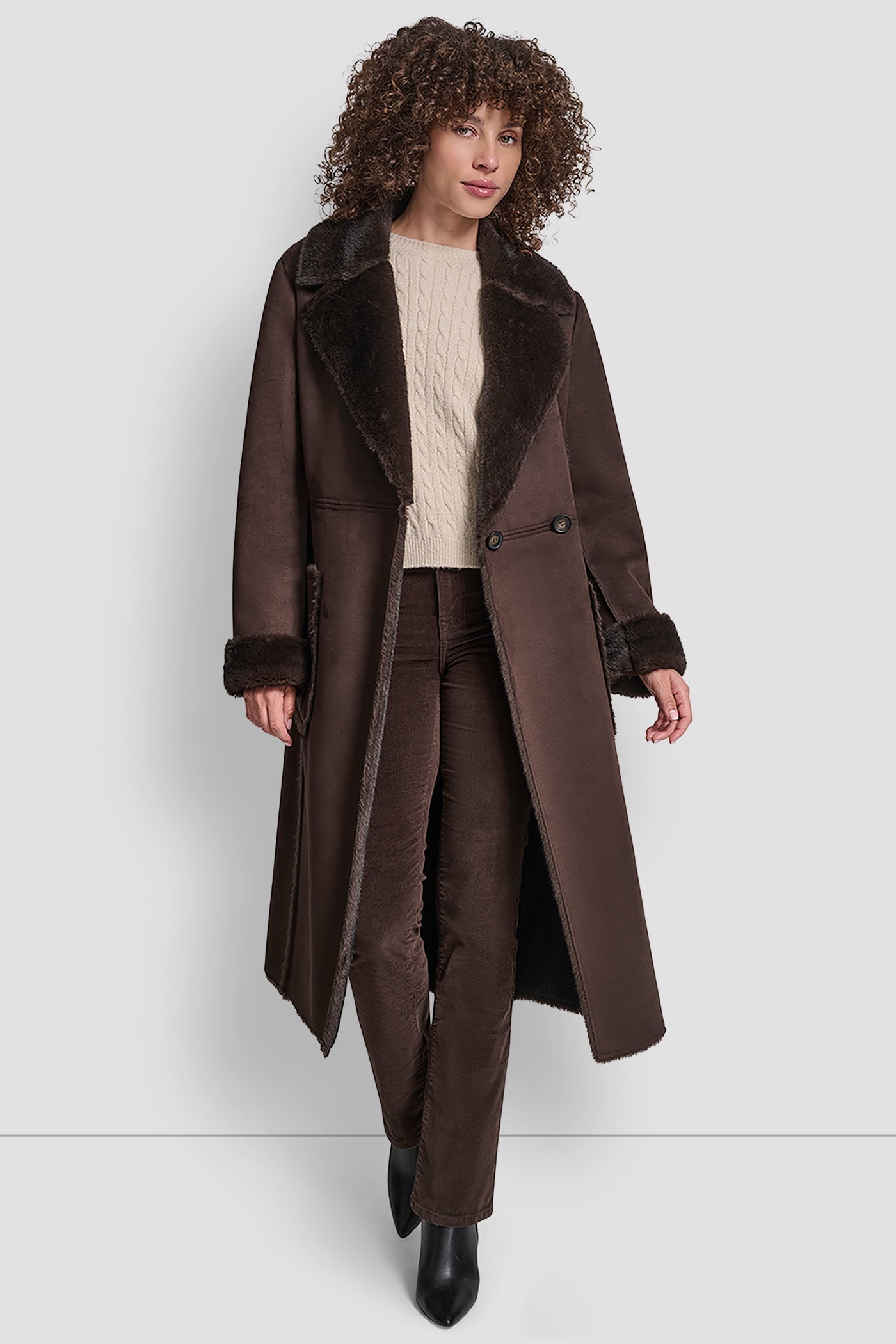 BELTED FAUX SHERLING