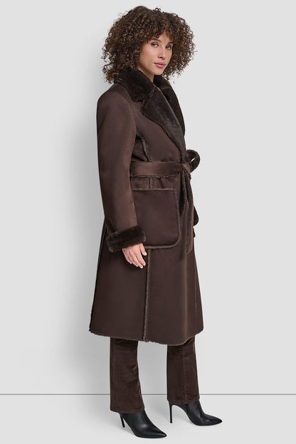 BELTED FAUX SHERLING