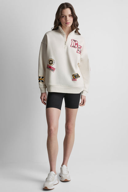 CAMPUS PATCH OVERSIZED QUARTER-ZIP