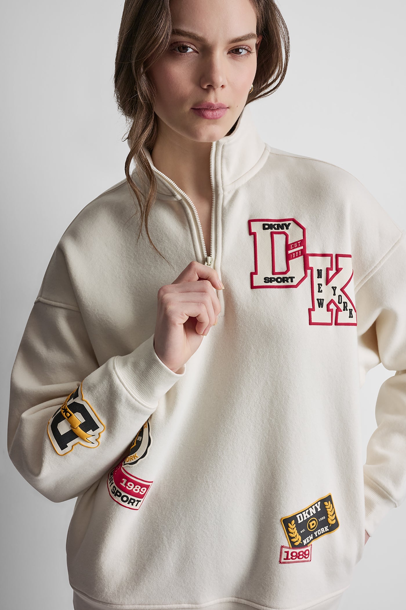 CAMPUS PATCH OVERSIZED QUARTER-ZIP
