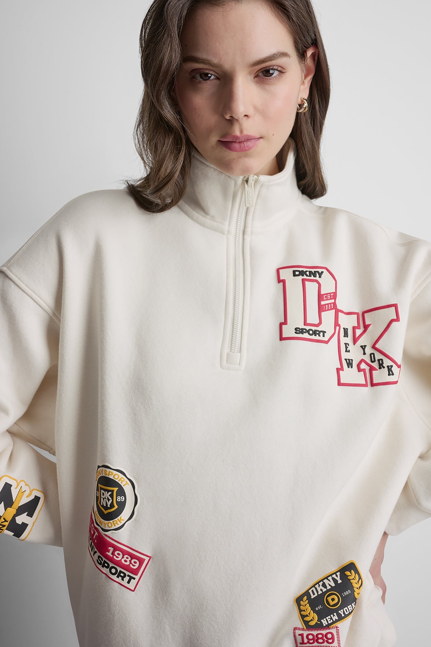 CAMPUS PATCH OVERSIZED QUARTER-ZIP