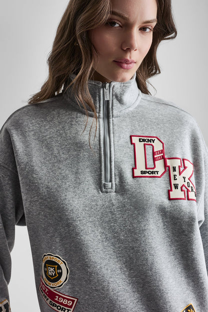 CAMPUS PATCH OVERSIZED QUARTER-ZIP