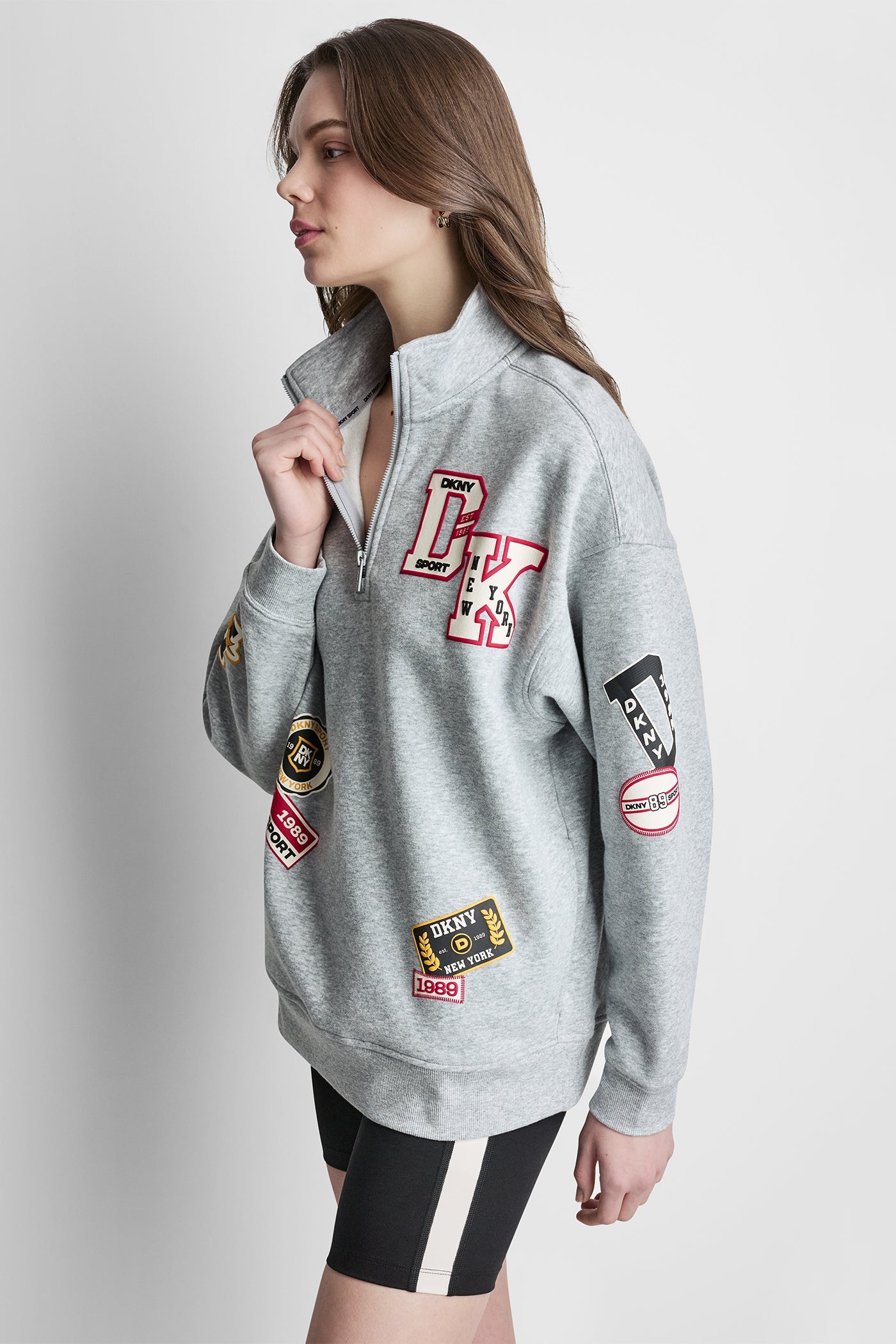 CAMPUS PATCH OVERSIZED QUARTER-ZIP