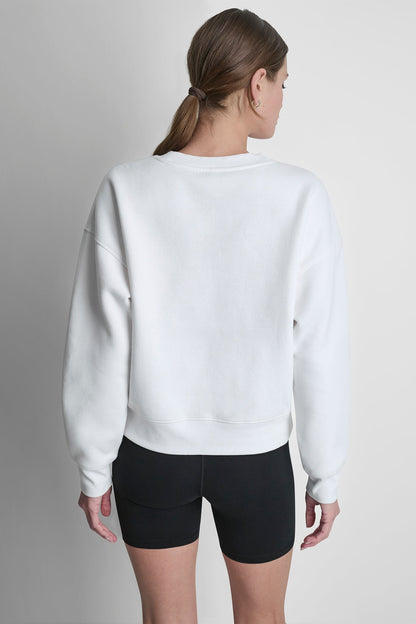 PUFF VARSITY LOGO V-NECK PULLOVER