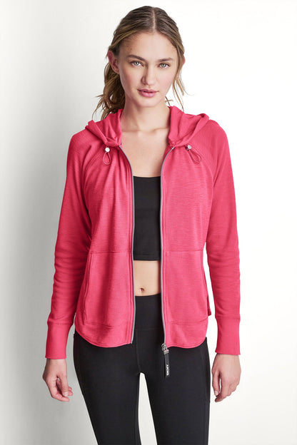 MINI WAFFLE FULL-ZIP HOODIE