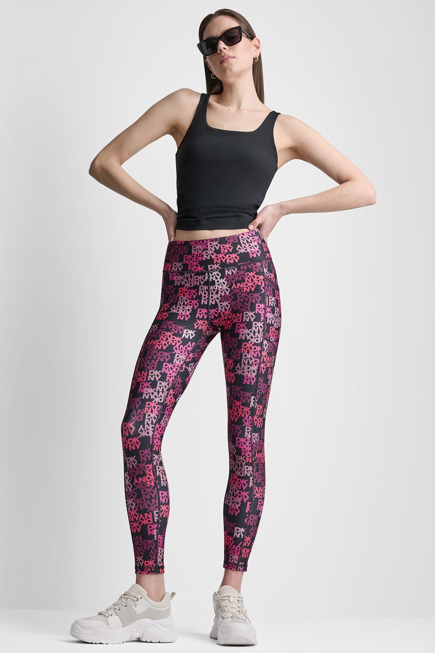 HIGH-RISE LOGO-JACQUARD 7/8-LENGTH ELEVATE LEGGING