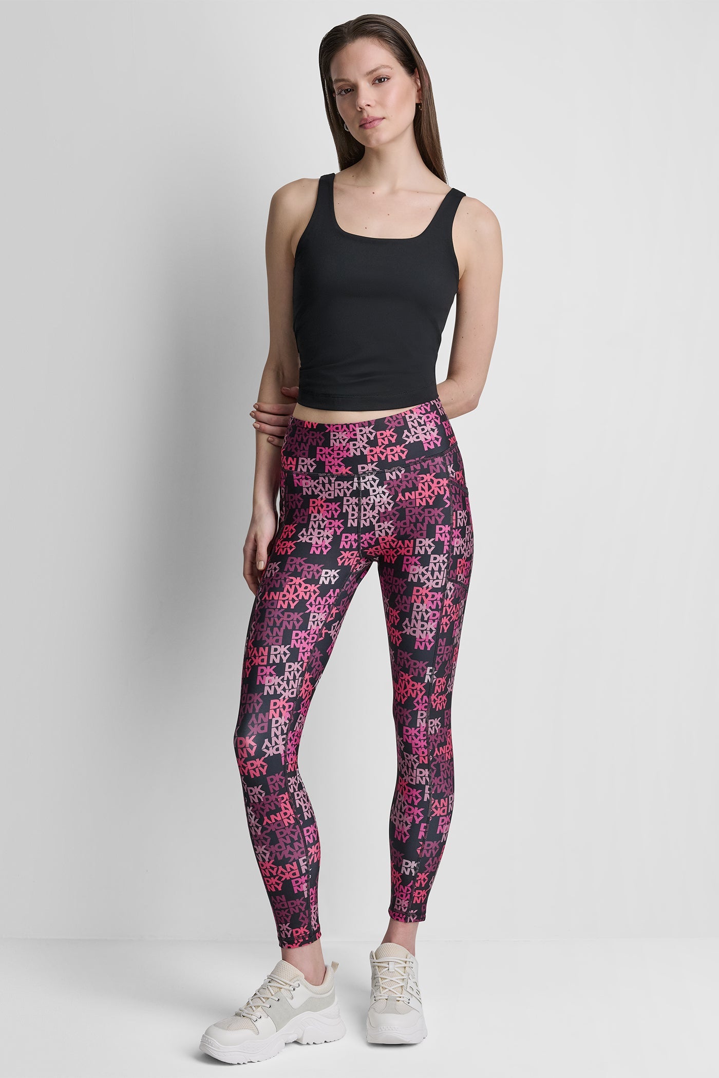 HIGH-RISE LOGO-JACQUARD 7/8-LENGTH ELEVATE LEGGING