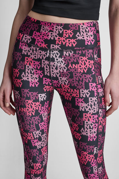HIGH-RISE LOGO-JACQUARD 7/8-LENGTH ELEVATE LEGGING
