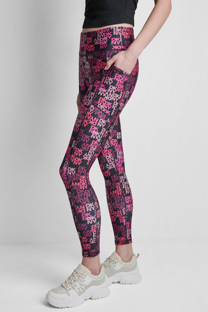 HIGH-RISE LOGO-JACQUARD 7/8-LENGTH ELEVATE LEGGING