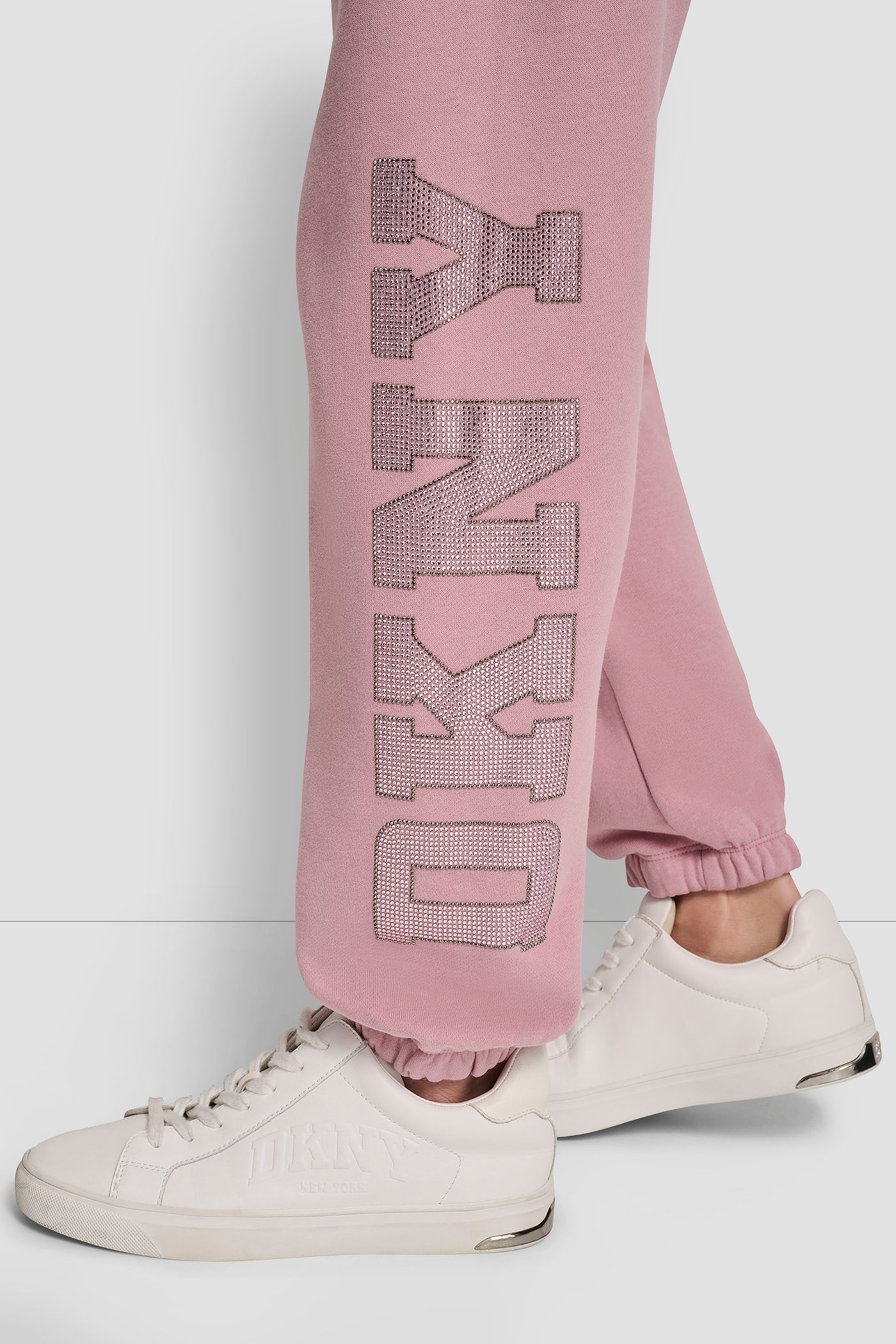 EXPLODED RHINESTONE VARISTY LOGO HIGH-RISE RELAXED