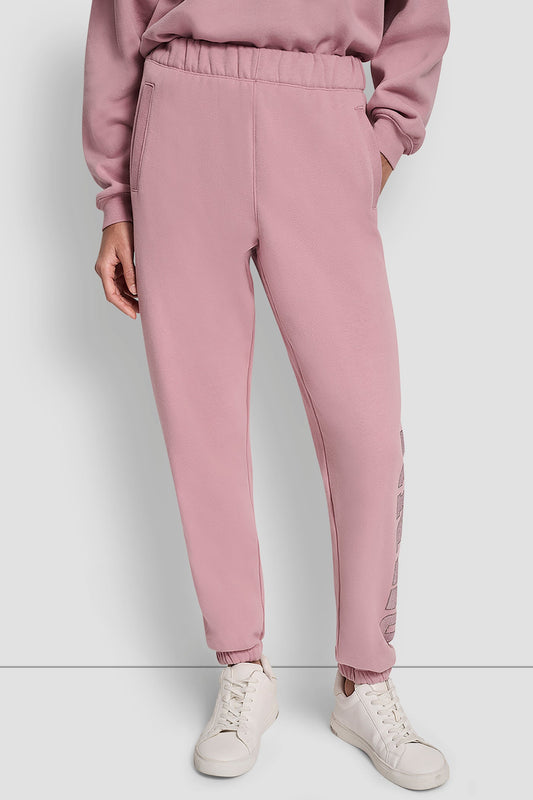 EXPLODED RHINESTONE VARISTY LOGO HIGH-RISE RELAXED