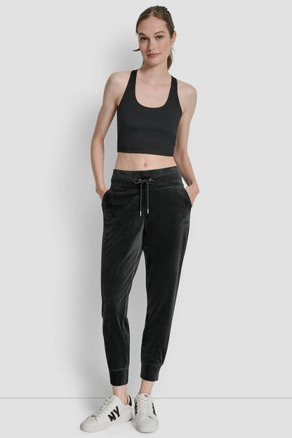 VELOUR HD EMBROIDERY LOGO SLIM FIT JOGGER