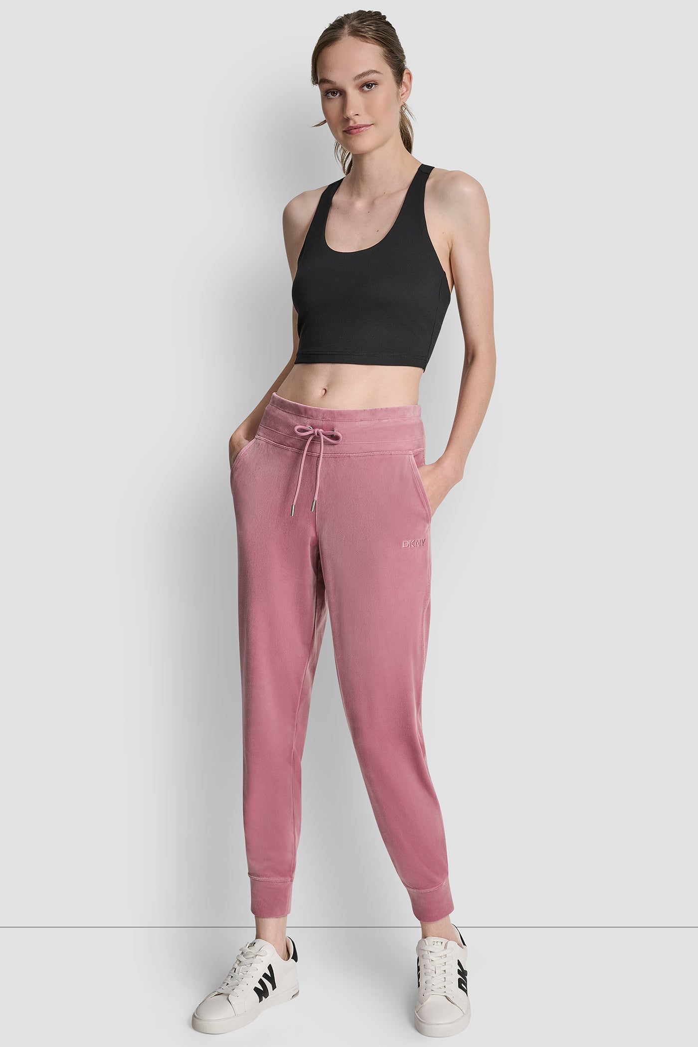 VELOUR HD EMBROIDERY LOGO SLIM FIT JOGGER