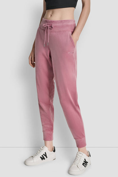 VELOUR HD EMBROIDERY LOGO SLIM FIT JOGGER