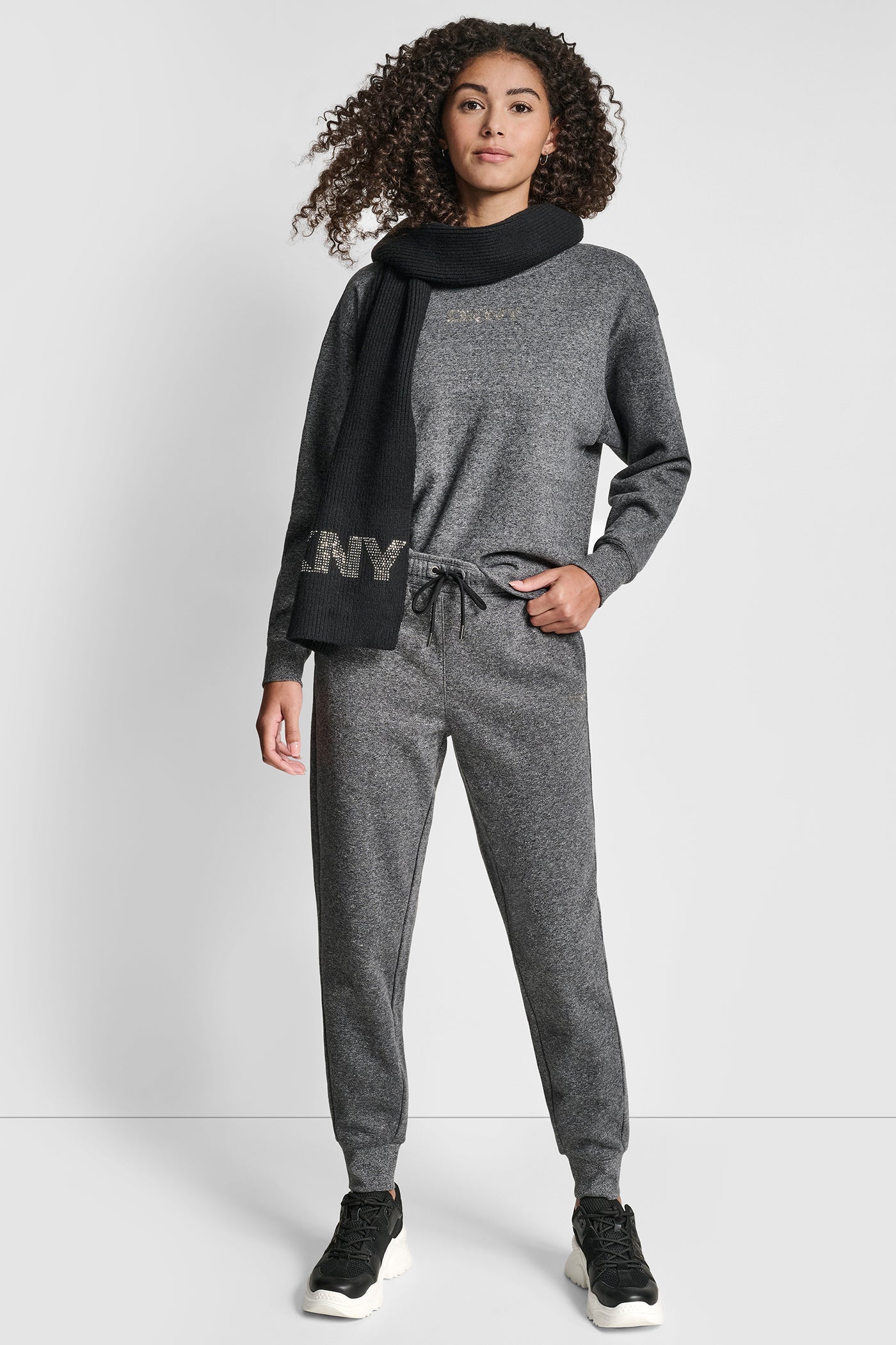 RHINESTONE LOGO CUFFED JOGGER