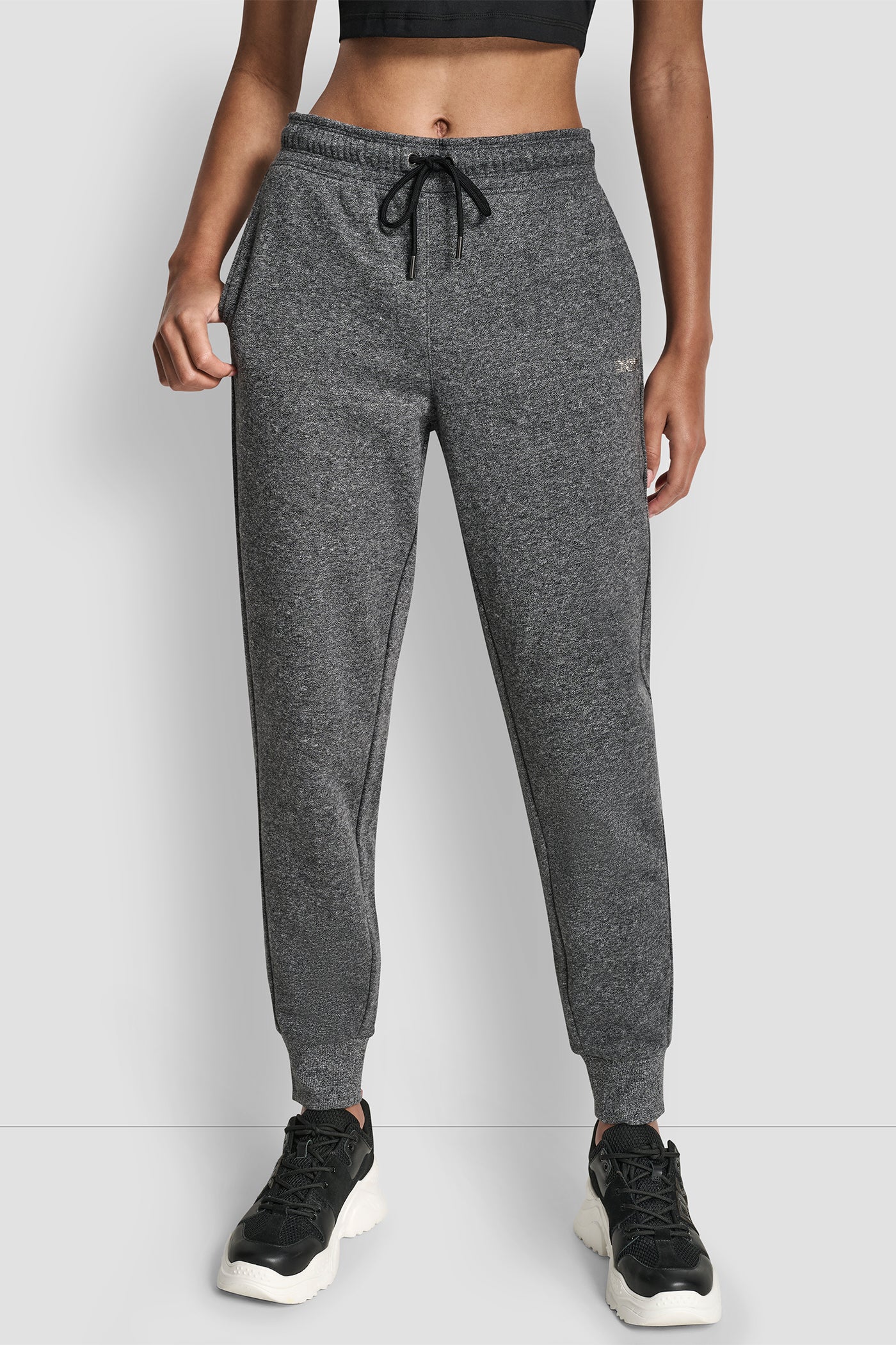 RHINESTONE LOGO CUFFED JOGGER