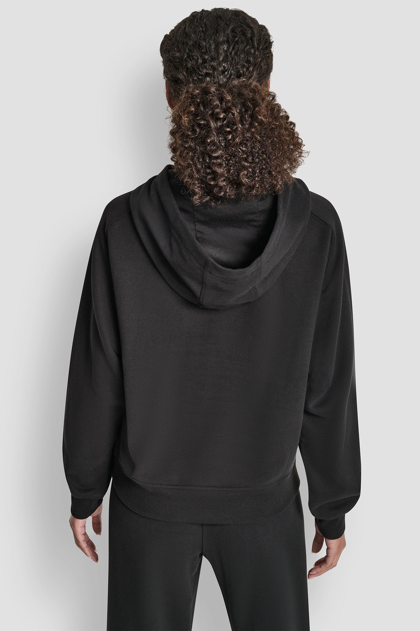 OVERSIZED FLOCKED LOGO PULLOVER HOODIE