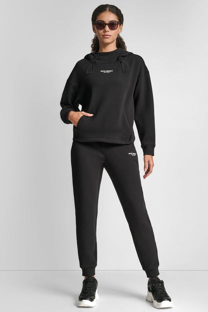 BROOKLYN SCUBA HOODIE WITH BUNGEE DETAIL AND POCKETS